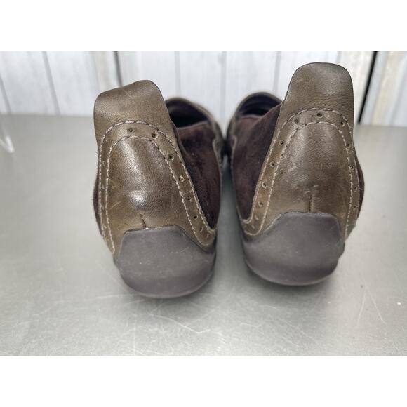 Merrell Shoes Women’s Brown Suede Plaza Bandeau Mary Jane Slip On Wedge Size 7.5 - Picture 4 of 7